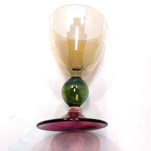 KROSNO VINTAGE CRYSTAL BALL STEM ART GLASS-Replacement 1 Wine glass